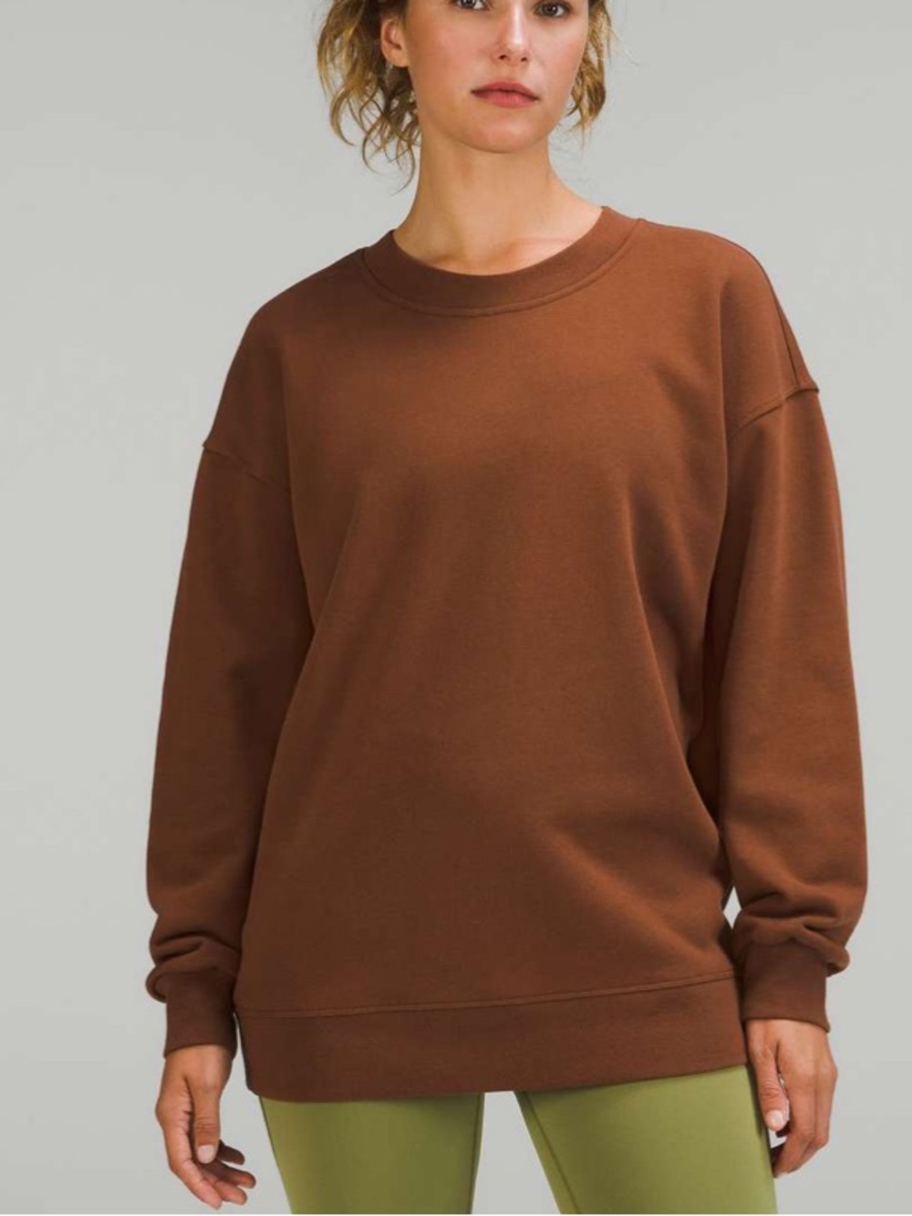 Lululemon Perfectly Oversized Crew Roasted Brown 6 Sweatshirt Pullover